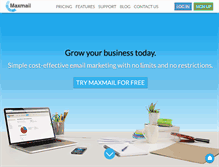 Tablet Screenshot of maxmailhq.com